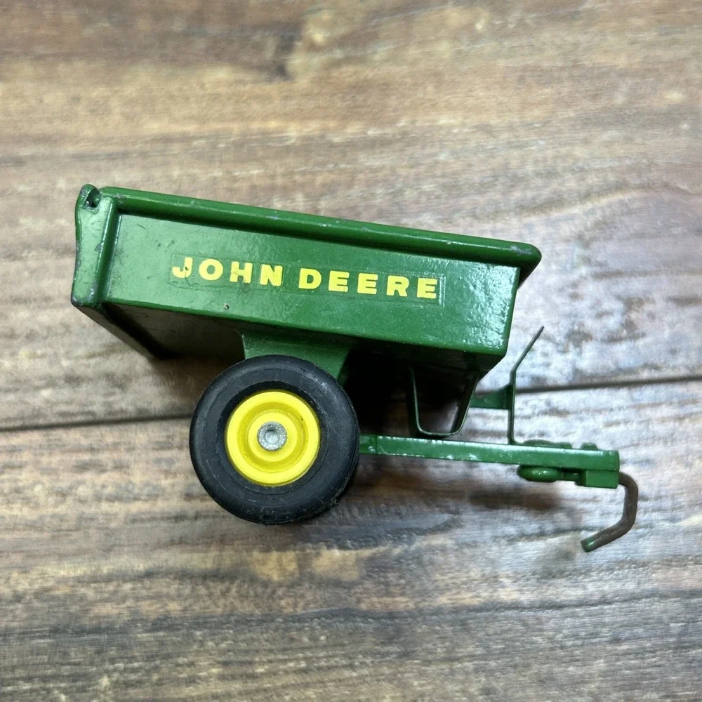 Vintage 1960's 70's Ertl John Deere 140 Lawn Garden Tractor W/ Dump Cart 1:16